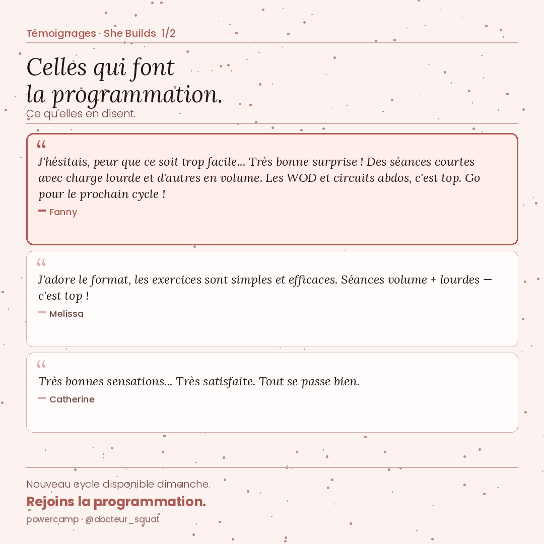 Une prog pensée pour les femmes
