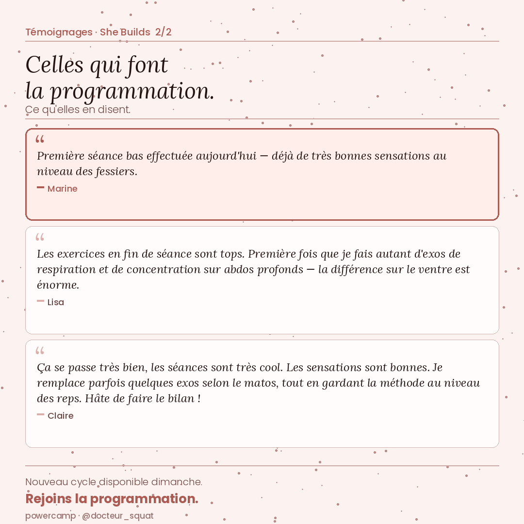 Une prog pensée pour les femmes